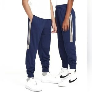 Nike Kids Blue and Tan Joggers